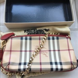 Authentic Burberry Haymarket Clutch